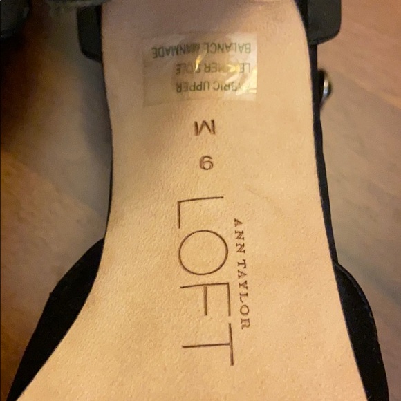 Black Peep Toe Heels with Strap - Picture 16 of 16